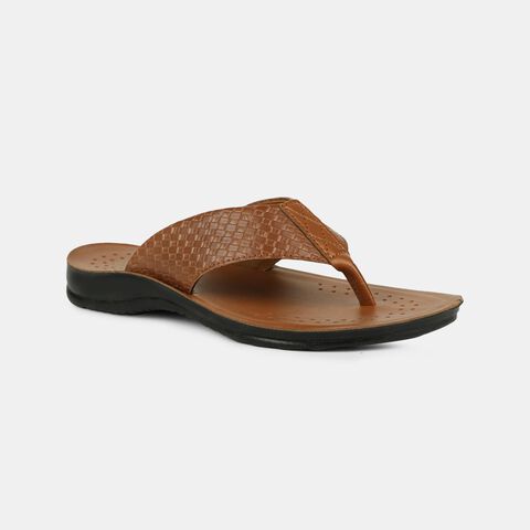 Bata tan casual thong slippers for men